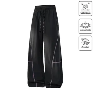 Unisex Baggy Parachute Cargo Pants, Summer Essential Cool Touch Anti-Wrinkle Comfort Streetwear Trousers