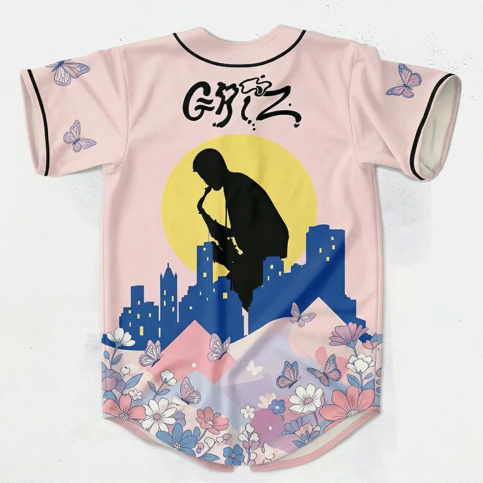 Griz butterflies V2 rave Baseball Jersey