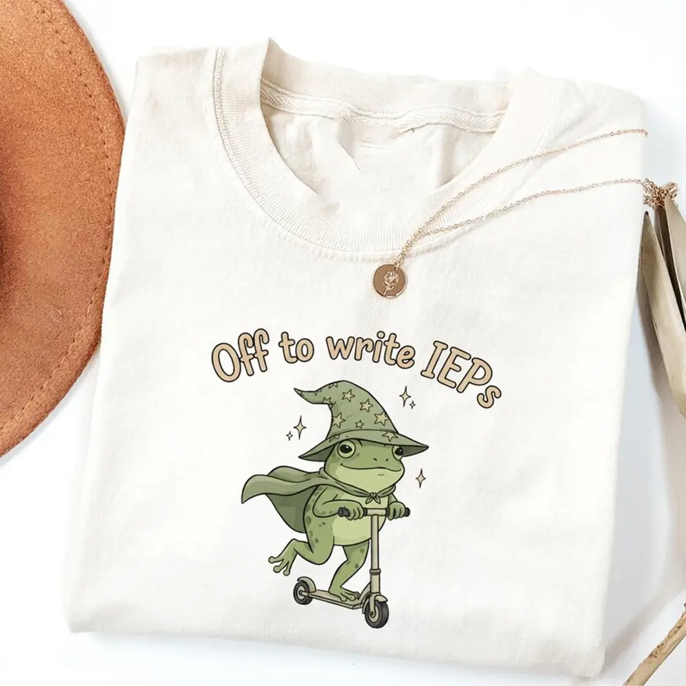 School Psychologist Shirt, Special Education Counselor Tee, IEP Tee Frog Scooter Gift, SPED Inclusion Teacher Language Gift