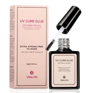 VSALON Press On Nails Accessories: UV Cure Glue, Vitamin E Nail Glue, Easy Tab Glue, Nail Quick Remove, Protector Cuticle Oil