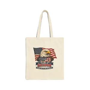 250 Years of Freedom Tote Bag | Patriotic American Flag Eagle Bag | Thank You Veterans USA 4th of July Gift