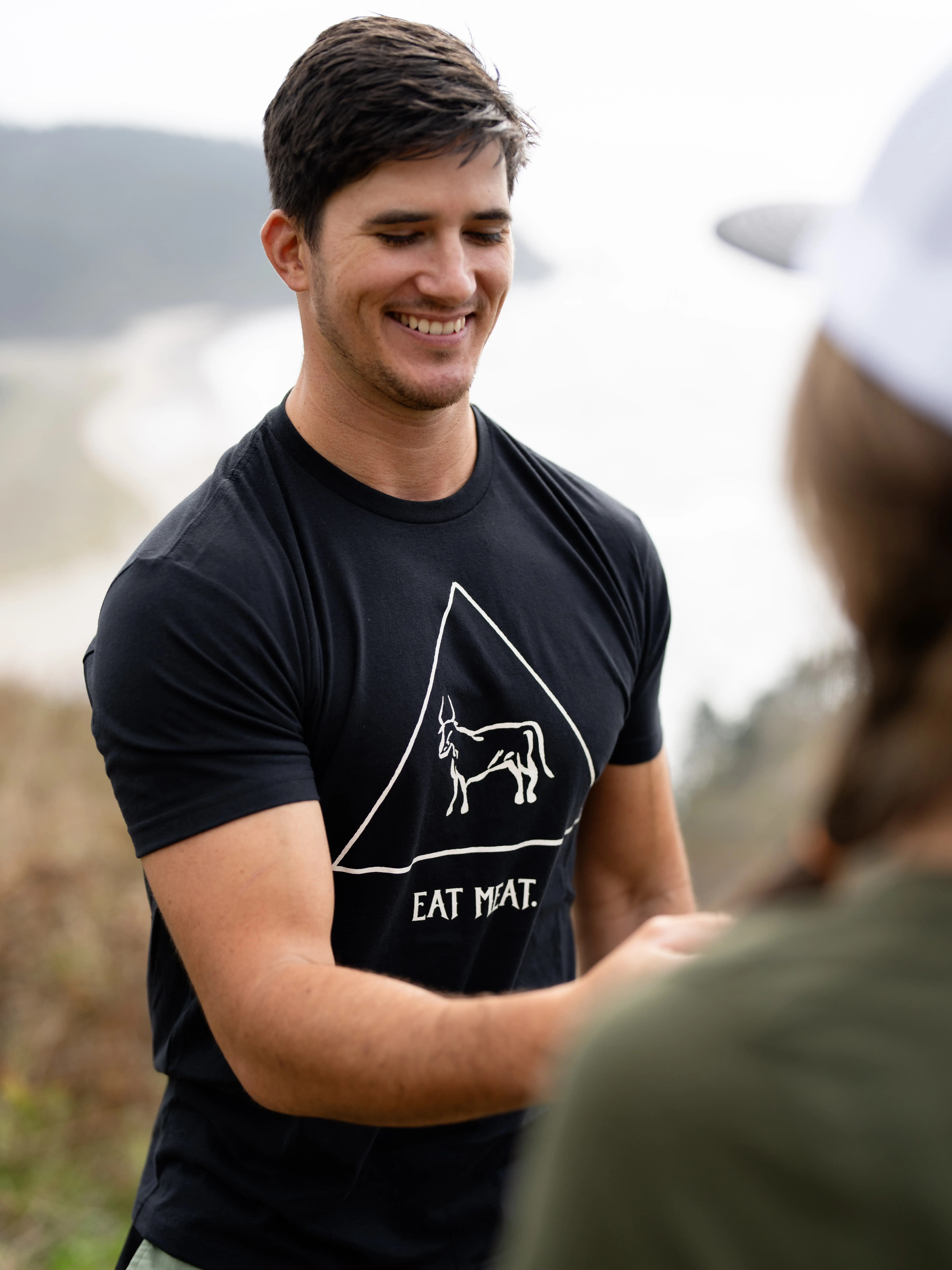 Eat Meat Food Pyramid Unisex T-Shirt with Carnivore Bar Logo