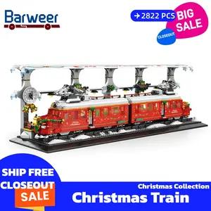 [BARWEER](SHIP FREE) Christmas Train Christmas Collection Gift Toys Bricks 2822PCS Closeout Sale