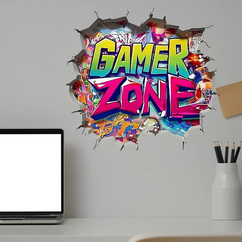 Creative Graffiti Art Decorative Stickers, Letter Filling Design, Unique Shape Home Decor, Removable & Waterproof Matte Vinyl Wall Decals