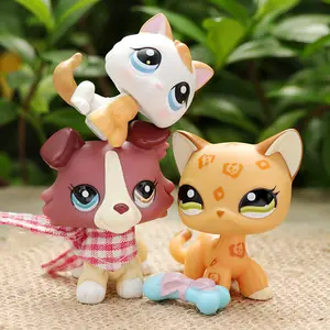 3-Pack Bobble Head Mini Pet Figures - Cute Cat & Dog Collectible Toys with Accessories, Ideal for Kids & Collectors, Ages 4+