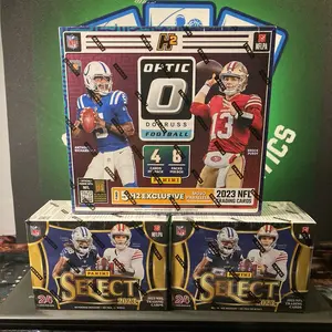One optic donruss football hobby box h2 & two Panini select football blasters