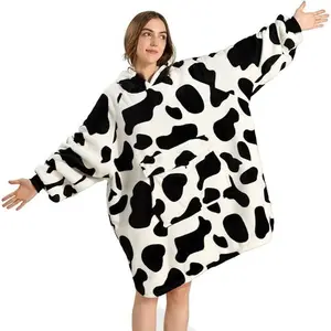 Krifey Wearable Blanket Hoodie, Oversized Sherpa Hooded As Birthday Gifts For Mom Women Girlfriend Men, Cozy Sweatshirt With Giant Pocket Comfort Womenswear