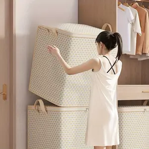 Large Capacity Storage Box, Multi-Functional Organizer for Bedding Clothes Underwear, Lightweight Portable Design with Zipper Closure, Durable Storage Organizer