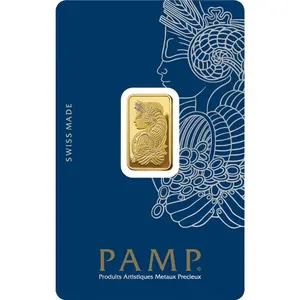 Pamp Suisse Lady Fortuna 5 Gram Gold Bar - Large Assay Card