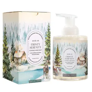 ROMIIE ZOI Christmas Foaming Hand Soap with Gift Box- Frosty Serenity, Infused with Frosted Mint & Fir- 500ml/ 16.8oz Nail Essence