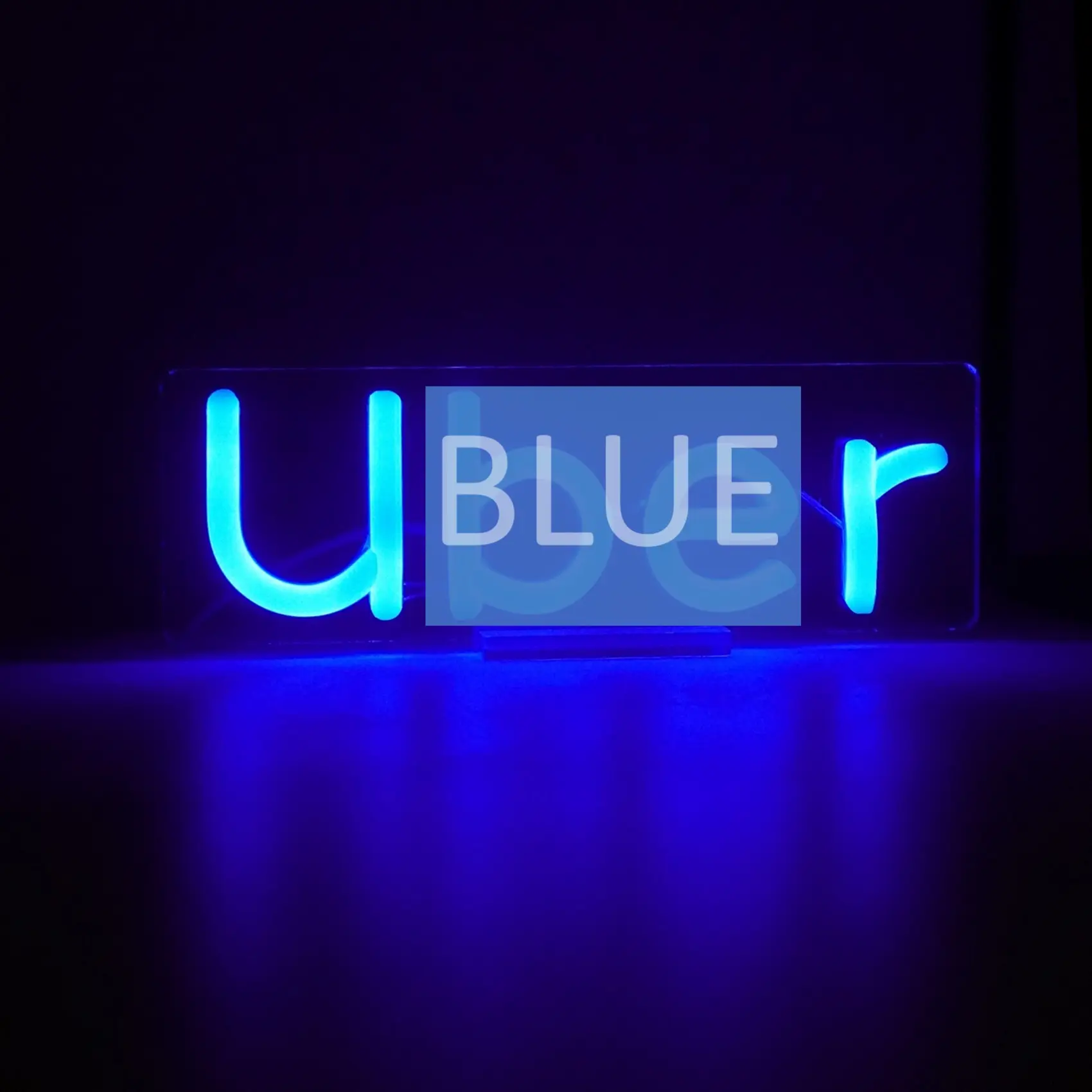 Neon Light Sign for Car, Windshield LED Sign Car Decal,Instrument Panel Light Sign with Acrylic Stand，Illuminated Logo USB Switch Cable for Driver