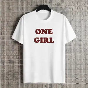 Fun Text T,ONE GIRL, NOE BOY, Men's and Women's Clothing, Harajuku-style Tops, Y2K Style, Unisex Models, High-quality T, Patterned Clothing