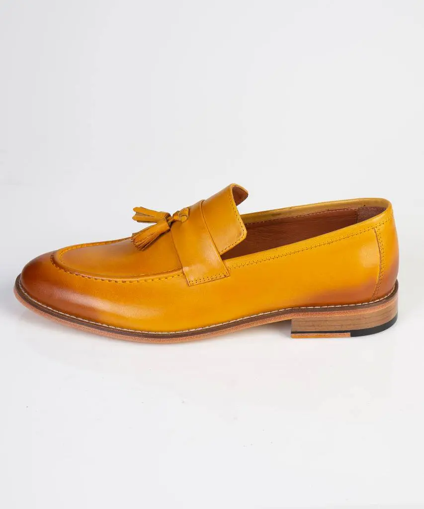 Honey Cognac Tassel Loafers