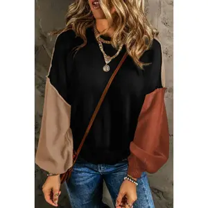 Knit Sweater Ribbed Sleeve