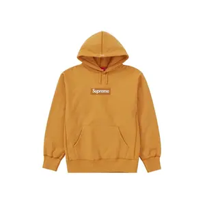 Supreme Men's Box Logo Hooded Sweatshirt (FW21) Light Mustard, from StockX