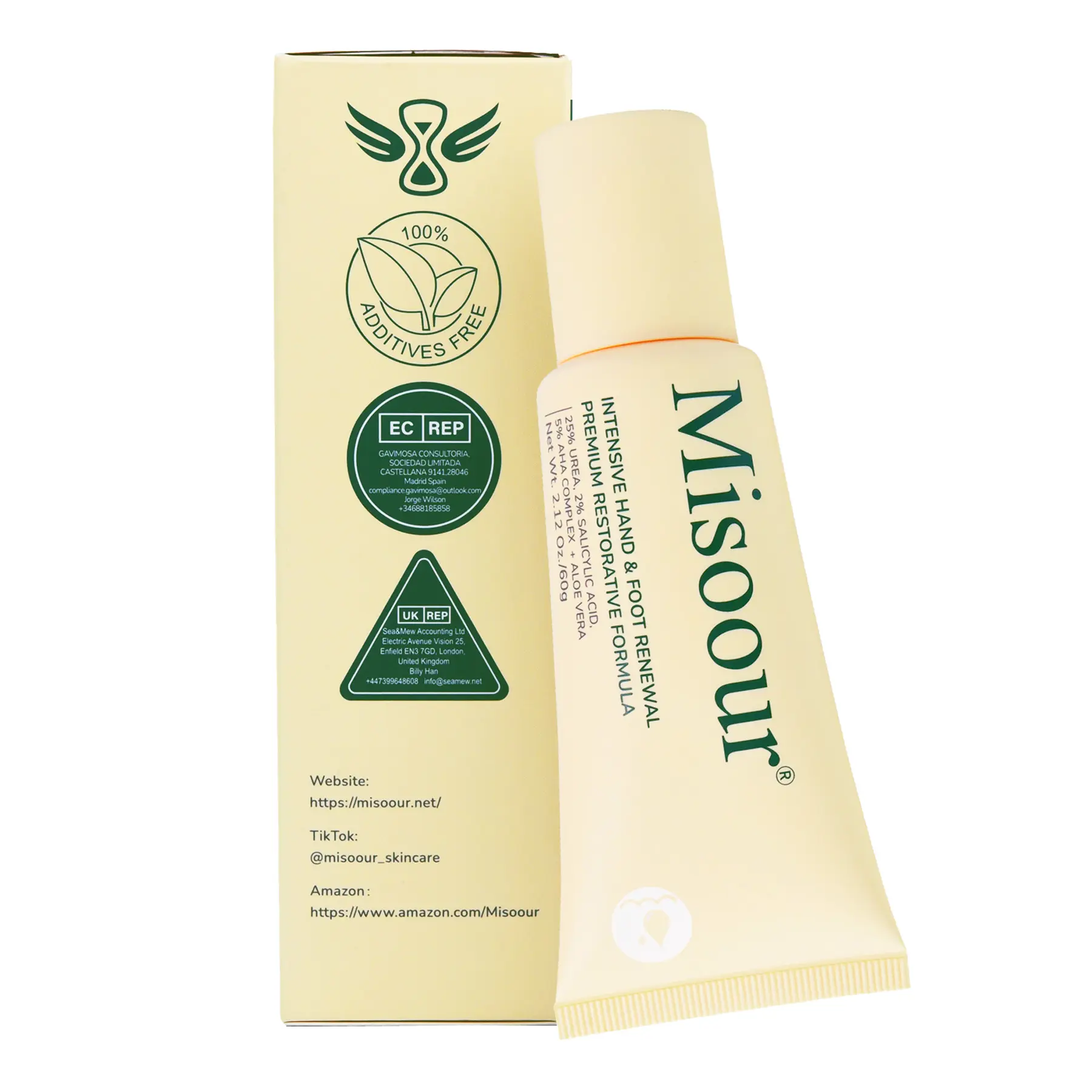 Misoour 25% Urea Hand & Foot Cream with 2% Salicylic Acid & 5% AHA + Aloe Vera, Moisturizer for Dry Rough Skin, Removes and Softens Calluses, For All Skin Types#TikTokShopHolidayHaul