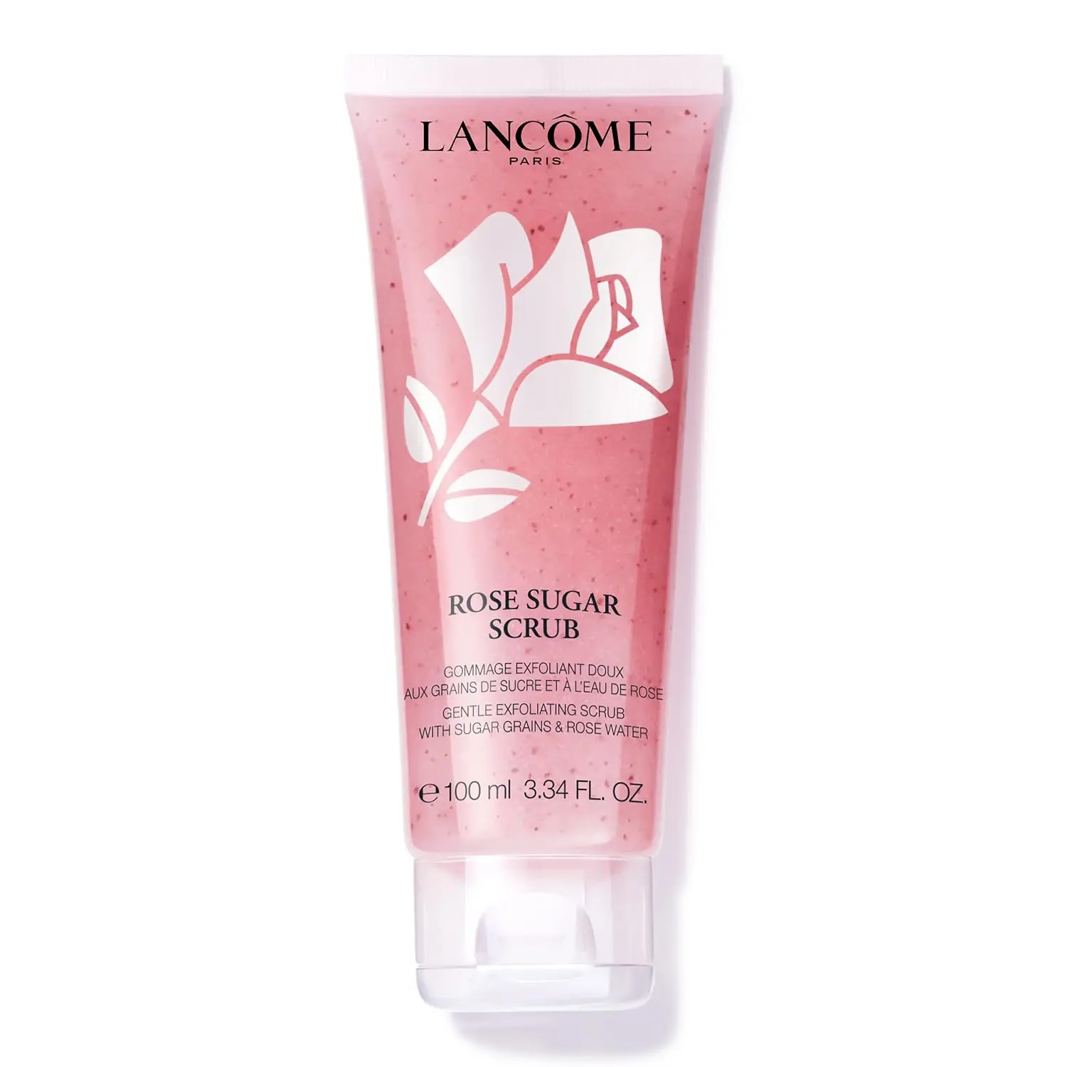 Lancôme Rose Exfoliating Face Scrub - Exfoliates & Plumps Skin - 3.4 Fl Oz |   Sugar Scrub - With Real Sugar Grains, Rose Water & Honey - Gentle Exfoliant for Smooth & Even Skin Tone