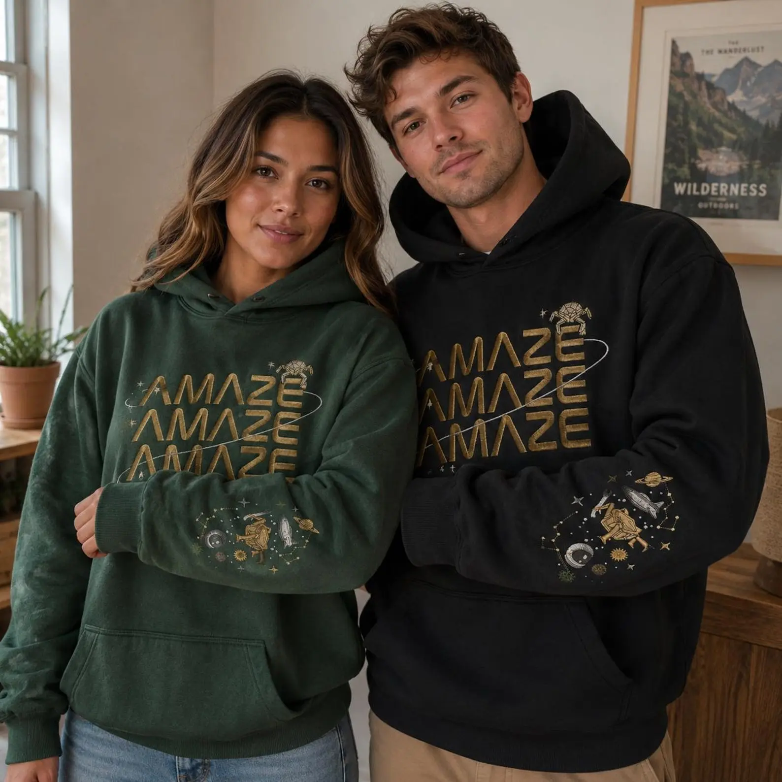 Embroidered Amaze Amaze Amaze Hoodie, Rocky Sweatshirt, Project Haiil M2ry Rocky Inspired Sci-Fi Unisex Fan Shirt