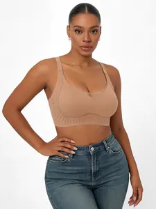 Queenral Women’s 2-Piece Ribbed Mesh Basic Lingerie Seamless Lift Bralette Set, Breathable Fabric, Wireless, No Visible Padding, Skin-Hugging Fit, Adjustable Straps, Solid Color, Full Coverage, Strapless & Backless Option for Formal & Everyday Wear, Minim