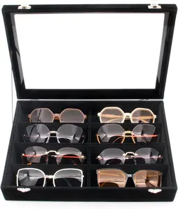 Sunglasses Organizer, Glasses Storage Box Sunglasses Storage Holder Box,Glasses Display Case with 8 Slots