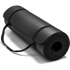 Yoga Mat with Bag and Strap Premium Slip Resistant Exercise Mat, 10mm thick, 72 x 24 inches, Perfect for Yoga, Pilates, Stretching, Floor exercise and Toning workouts