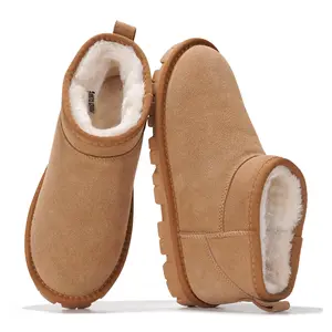 Project Cloud Women's | Ankle Boots for Women | Genuine Leather | Memory Foam | Lightweight | Non-Slip - Hikey