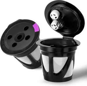 Reusable K Cups for Keurig, 2-Pack Universal K CUP Refillable Coffee Pods with 5 Holes, Designed for Keurig K Supreme, K Slim, K-Duo Gen2, K-Brew Chill with MultiStream Technology