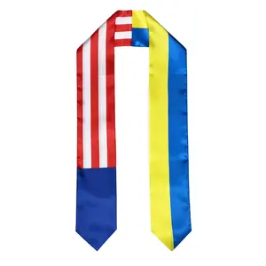 Ukraine Flag Graduation Stole, Sash, Ukrainian American, Scarf, Gift, Students, High Quality, High School, College, Scarves, Adults, Men and Women, Satin