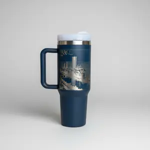 IRAQ Stainless Steel Tumbler 40oz Double Wall Insulated with Lid Handle & Straw Gift for Him Her Drinkware Flasks Laser Engraved BPA Free FDA Compliant