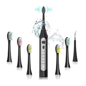 Sonic Electric Toothbrush for Adults - Rechargeable Toothbrush with 6 Brush Heads & Plaque Remover for Teeth, IPX7 Waterproof,5 Modes with 2-Min Smart Timer, One Charge for 90 Days