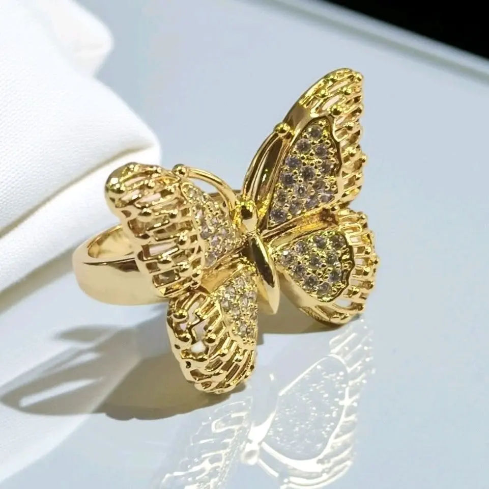 anillo de  mariposa talla #6