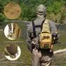 Unisex Moore Fishing Tactical Backpack - Waterproof, Wear-Resistant, Crossbody Strap for EDC Items, Fishing Accessories, Daily Carrying, Fishing Camping, Hiking, Durable Outdoor Sports Gear