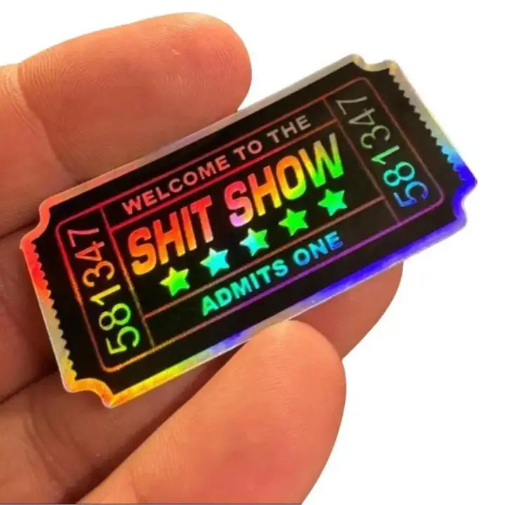 Sh!t Show Ticket Sticker Decal, Hard Hat, Laptop, Tumbler, Toolbox, Bike, Car