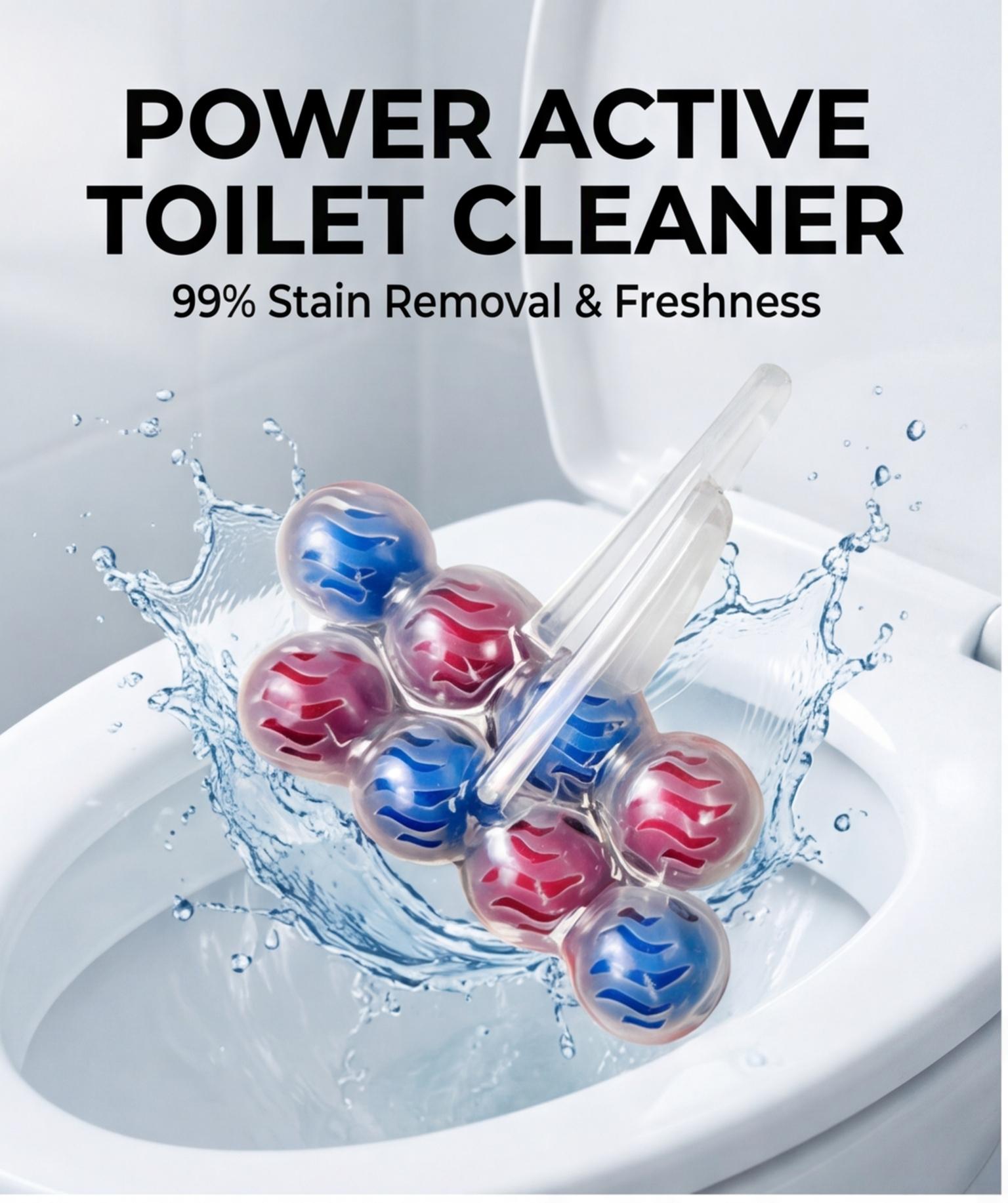 Smart toilet cleaning agent hanging ball/basket — odor removal, fragrance retention, bathroom sanitization