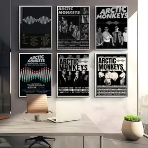 Blackc Rock Band A-Arctic M-Monkeys Poster HD Waterproof Art Poster for Home, Bar & Café Decor | Fade-Resistant, Non-Sticky, Vibrant DIY Wall Print Perfect Decorative Poster for Office & Living Room
