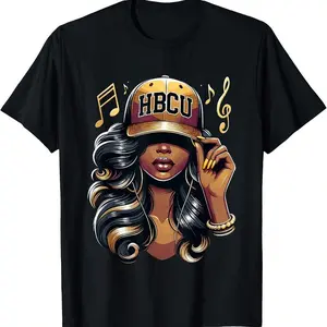 HBCU Black Girl Music Oversized T-Shirt, Unisex HBCU Alumni Graphic Tee, Gift For HBCU Grad