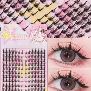 140 Cluster C Curl DIY Eyelash Extensions, Natural Style Makeup Tool for Parties and Daily Use, Manga Lashes for Eye Enhancement