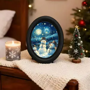 Vintage Christmas Wall Decor, Gothic Victorian Style 3D Painting, Handmade Photo Transfer Print, Perfect for Halloween & Holiday Decoration, Room Decor Ornament