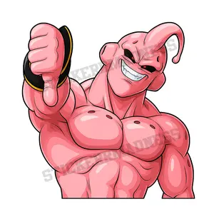 Anime Decal Stickers - pink alien -  5INCH - Waterproof & UV Resistant - Laptop stickers - Car bumper - decorative stickers - window stickers - decal stickers