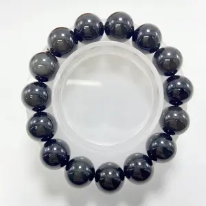 Obsidian Beaded Bracelet, Rainbow Obsidian Bracelet  Beads Bracelets and Good Luck for Men/Women (12 mm)