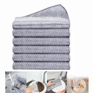 Non Scratch Wire Dishcloth Multipurpose Dishwashing Rag Tableware Scrub Pads Steel Wool Sponge Cleaning Cloths Bathroom Kitchen for Wet and Dry Scrubber Supplies Tools,Multipurpose Wire Cleaning Cloths 2024