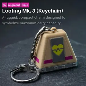 Arc Raiders Inspired Looting Mk 3 Keychain Rugged Compact Charm for Maximum Carry Capacity