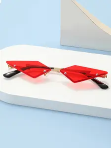 Unisex Y2K Triangle Sunglasses, Frameless Electric Style Legs, Perfect for Street Photography & Parties, Ideal Gift