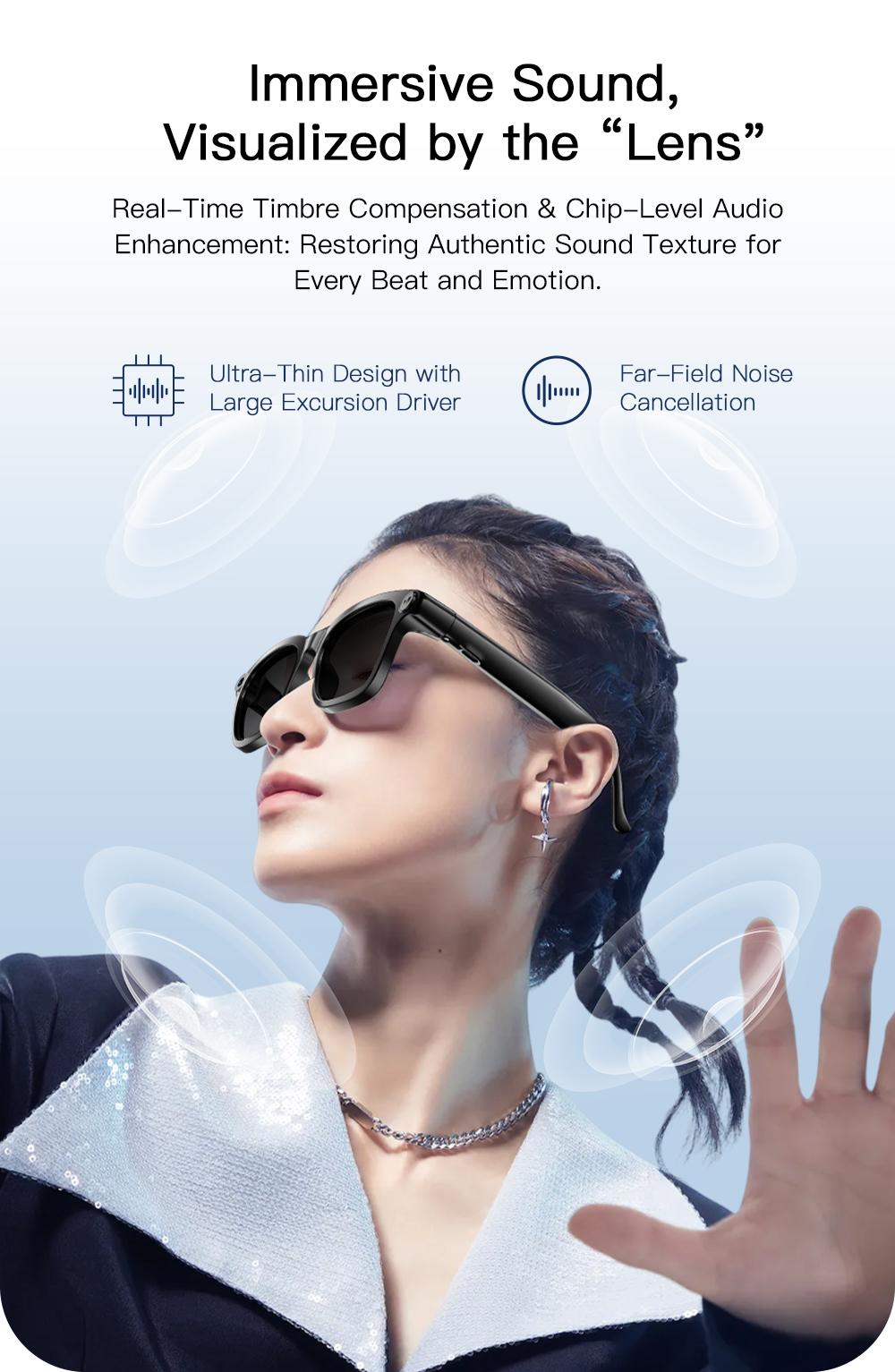 Smart AI Camera Glasses with 8MP Photochromic Lenses ,Button Touch Adjustment for Travel Outdoor Adventures Hands-Free Photography 160+Languages Real-Time Translation Bluetooth Wireless Wearable Video Recording UV Protection