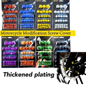 High Quality 30 Piece-Set Motorcycle Screw Cap Cover Head Body Decorative Engine Nut Bolt Caps For Car Bicycle Accessories-G2