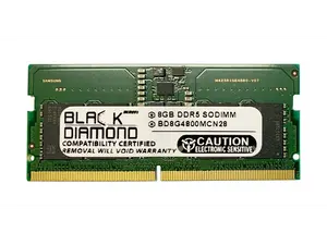 Black Diamond 8GB DDR5 4800 SODIMM Memory - 262-pin  BD8G4800MCN28