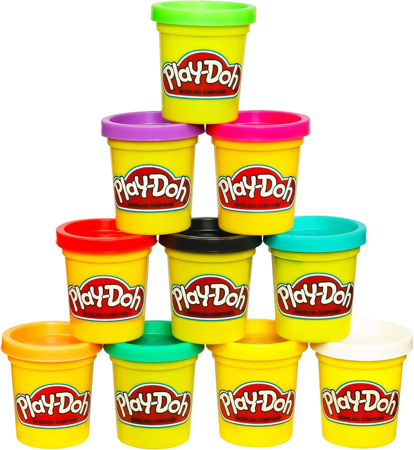 Play-Doh Wheat Modeling Compound 10-Pack Assorted Colors Case - 2 oz. Non-Toxic Cans, Great Gift for Kids Ages 2+ Who Love Modeling Clay, Classroom & Playdate Activities (Amazon Exclusive)
