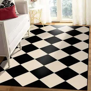Geometric Pattern Non-slip Floor Mat, 1 Count Casual Soft Floor Carpet, Decorative Area Rug, Modern Abstract Rug for Home Living Room Bedroom Study Room