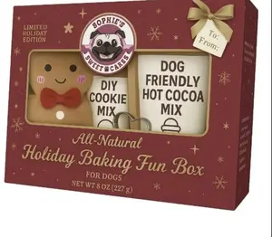 Limited Holiday Baking Fun Box for Dogs – DIY Cookie Mix & Dog-Friendly “Hot Cocoa” Mix Gift Set by Sophie’s Sweet Cakes