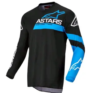 Alpinestars Jersey XL Pants 38 - Black with Blue Accents, Long Sleeve, Crew Neck, Ideal for Outdoor Activities